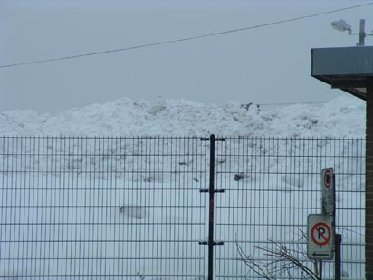 Zone de déversemment de neige à proximité
