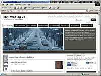 Capture d'écran sous Browsercam - résolution 800x600 - Internet Explorer 6.0 Windows 2000